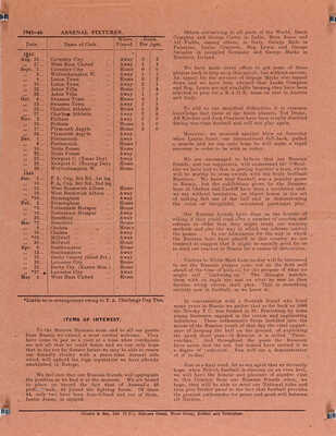 [Официальная программка. Футбольный матч между ФК Арсенал и ФК Динамо (Москва)]. 1945